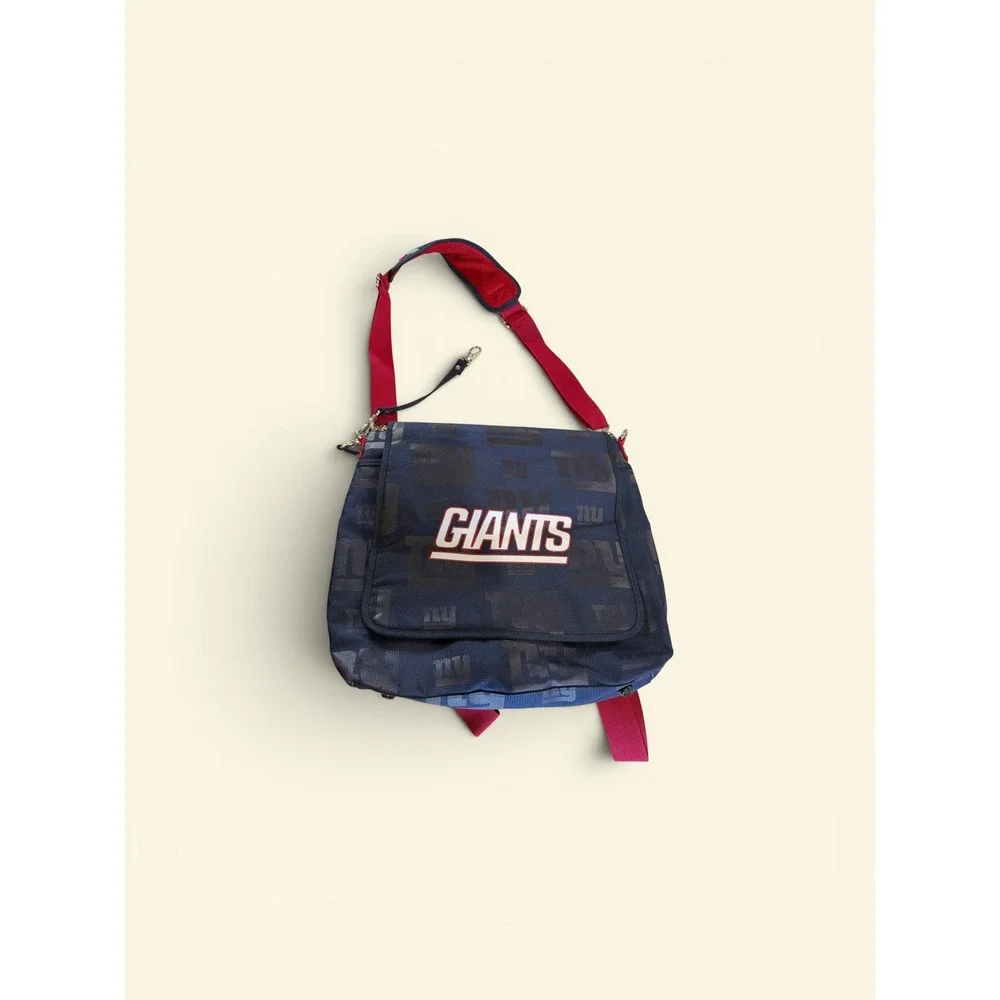 NFL‎ New York Giants Messenger Bag Backpack Convertible Navy Blue Red Crossbody